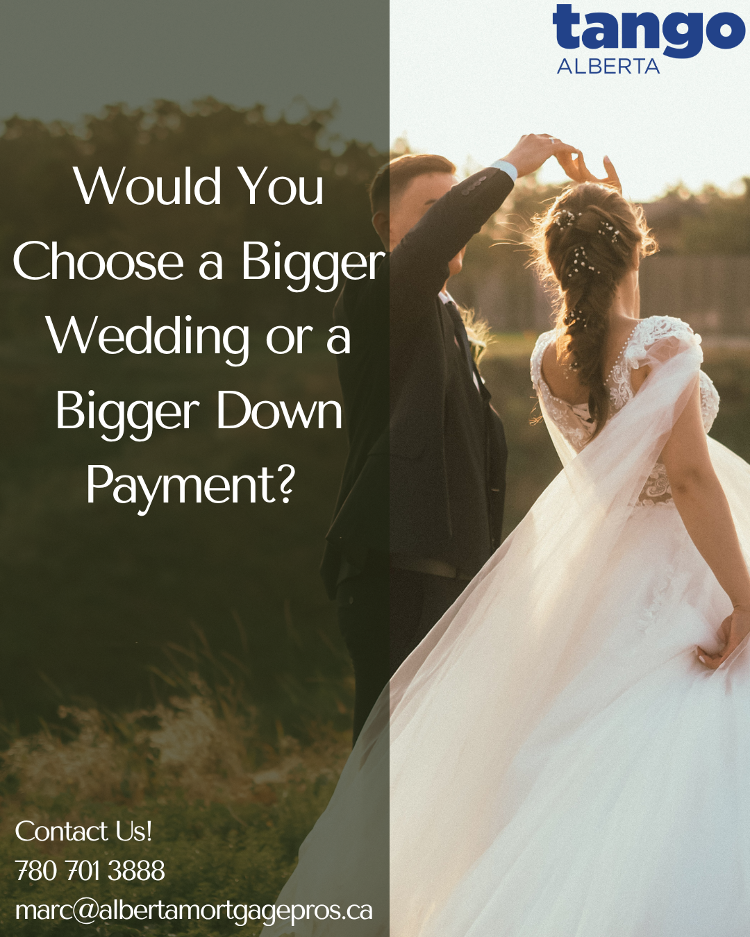 Would you choose a bigger wedding or a bigger down payment? 
